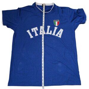 Men's Italia Blue Round Neck T-shirt Size XXL